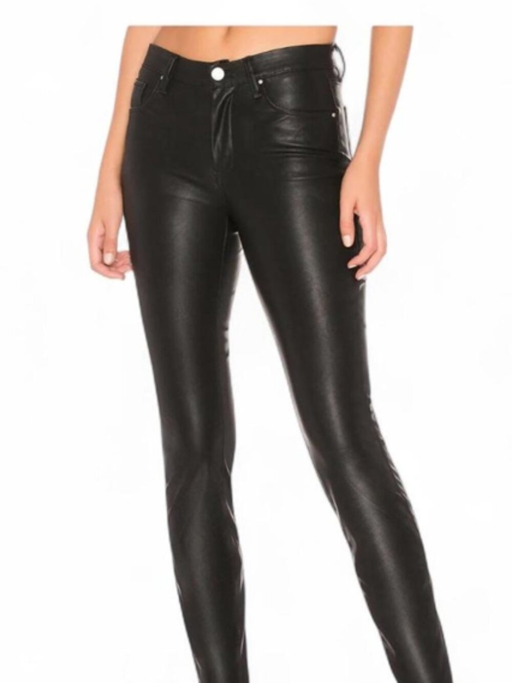 Blank NYC Black Faux Leather Jeans 24